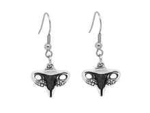 Uterus Dangle Earrings, Womb Anatomy Jewelry