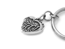 Anatomical Heart in Shape of a Traditional Keychain in Pewter