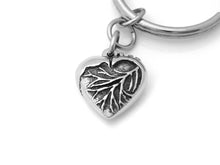 Anatomical Heart in Shape of a Traditional Keychain in Pewter