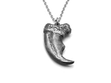 Antiqued Polar Bear Claw Necklace, Animal Jewelry in Aged Pewter