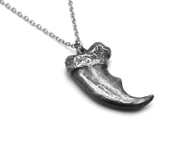 Antiqued Polar Bear Claw Necklace, Animal Jewelry in Aged Pewter
