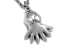 Baby Octopus Necklace, Ocean Animal Jewelry in Pewter