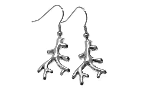 Blood Vessels Earrings, Anatomy Jewelry in Pewter