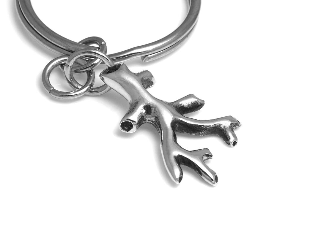 Blood Vessels Keychain, Anatomy Keyring in Pewter