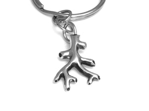 Blood Vessels Keychain, Anatomy Keyring in Pewter