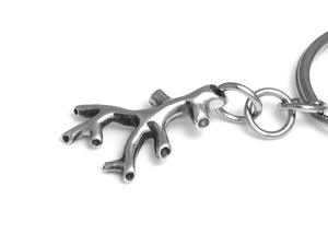 Blood Vessels Keychain, Anatomy Keyring in Pewter