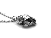Cat Skull Necklace, Animal Jewelry in Pewter