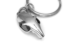 Chipmunk Skull Keychain, Rodent Cranium Keyring in Pewter