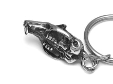Chipmunk Skull Keychain, Rodent Cranium Keyring in Pewter
