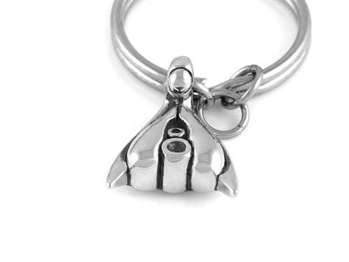 Clitoris Keychain, Female Sexuality Keyring in Pewter