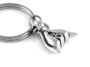 Clitoris Keychain, Female Sexuality Keyring in Pewter