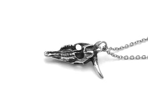 Cow Skull Necklace, Animal Jewelry in Pewter