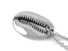 Cowrie Shell Necklace, Nature Jewelry in Pewter