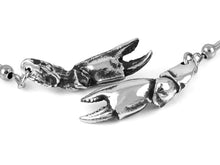 Crab Claw Earrings, Animal Jewelry in Pewter