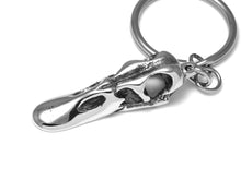 Duck Skull Keychain, Skeleton Keyring in Pewter