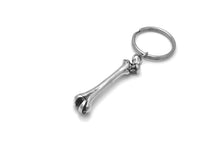 Femur Bone Keychain, Anatomical Keyring in Pewter