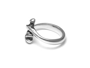 Femur Bone Ring, Anatomical Jewelry in Pewter