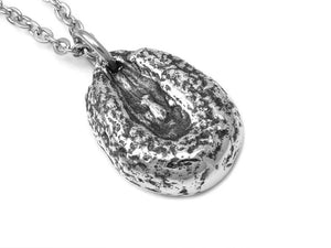 Giant Roasted Corn Necklace, Food Jewelry in Pewter