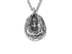 Giant Roasted Corn Necklace, Food Jewelry in Pewter