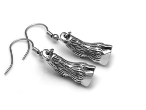 Goat Foot Dangle Earrings, Handmade Cloven Hoof Animal Jewelry