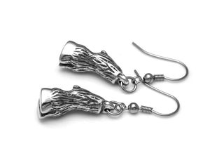 Goat Foot Dangle Earrings, Handmade Cloven Hoof Animal Jewelry