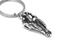 Horse Skull Keychain, Animal Skeleton Keyring in Pewter