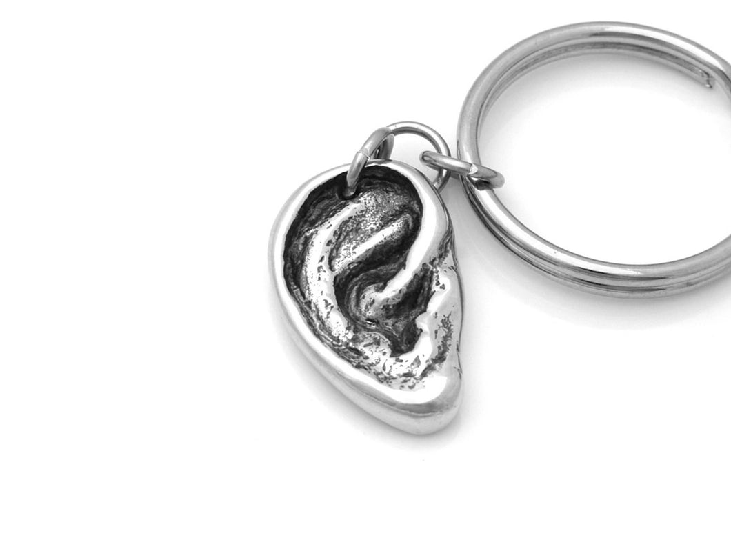 Human Ear Keychain, Hearing Anatomy Key Ring