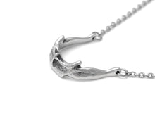 Hyoid Bone Choker Necklace, Skeleton Jewelry in Pewter