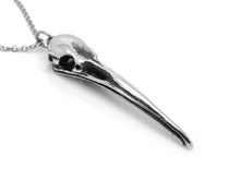 Kiwi Skull Necklace, Bird Jewelry in Pewter