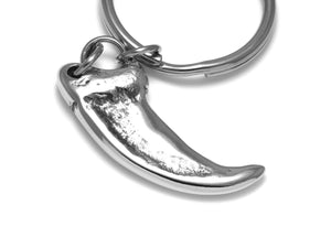 Komodo Claw Keychain, Lizard Talon Reptile Keyring in Pewter