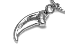 Komodo Claw Keychain, Lizard Talon Reptile Keyring in Pewter