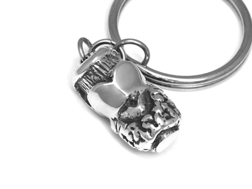 Larynx Keychain, Human Anatomy Keyring in Pewter