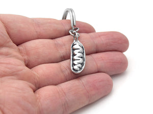 Mitochondrion Keychain, Biology Keyring in Pewter