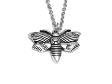 Moth Necklace, Animal Goth Jewelry in Pewter