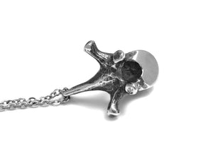 Thoracic Vertebra Necklace, Anatomy Jewelry in Pewter