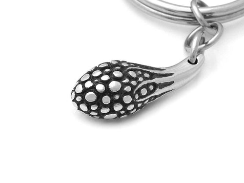 Ovary Keychain, Female Anatomy Keyring in Pewter