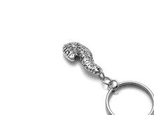 Pancreas Keychain, Anatomical Keyring in Pewter