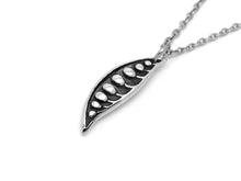 Pea Pod Necklace, Nature Jewelry in Pewter