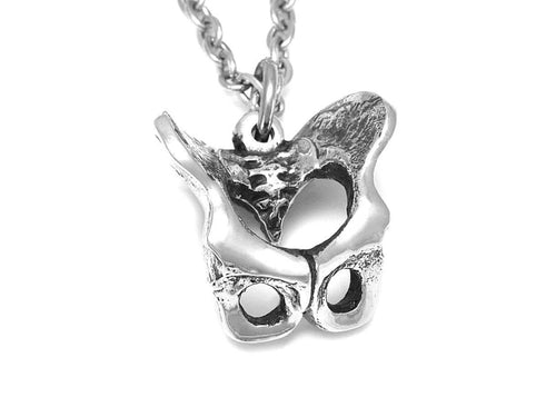 Pelvis Necklace, Pelvic Human Anatomy Jewelry in Pewter