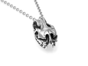 Python Skull Necklace, Animal Jewelry in Pewter