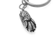 Rabbit Paw Keychain, Animal Keyring in Pewter