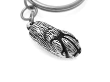 Rabbit Paw Keychain, Animal Keyring in Pewter