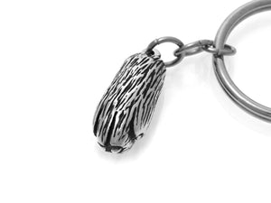 Rabbit Paw Keychain, Animal Keyring in Pewter