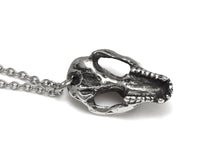 Raccoon Skull Necklace, Animal Jewelry in Pewter