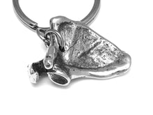 Scapula Keychain, Anatomical Keyring in Pewter