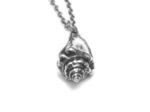 Sea Shell Necklace, Nature Jewelry in Pewter