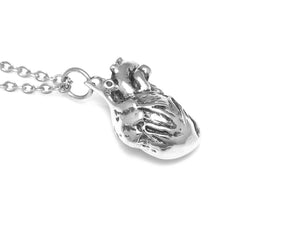 Small Anatomical Heart Necklace, Nurse and Doctor Jewelry