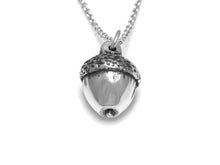 Acorn Necklace, Oak Tree Jewelry in Sterling Silver