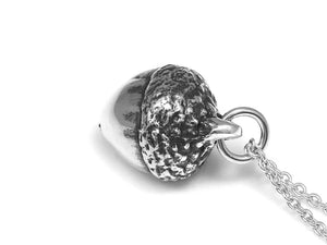 Acorn Necklace, Oak Tree Jewelry in Sterling Silver