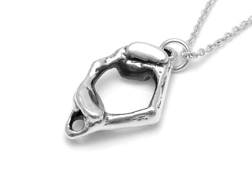 C1 Atlas Vertebra Necklace, Anatomy Jewelry in Sterling Silver